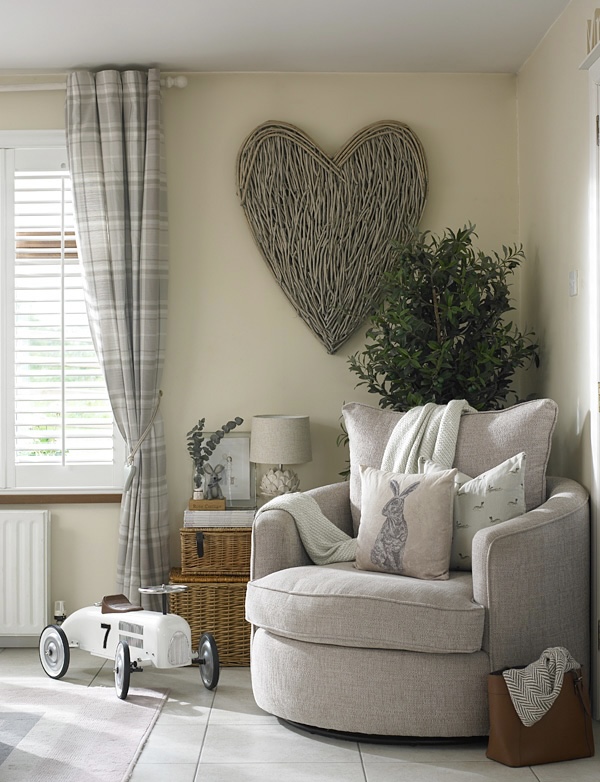 Cosy sitting room at McDowell's bungalow, County Down